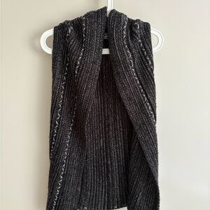 Stylish Black and Gray Women's Poncho